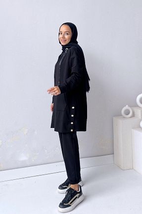 ست بالاتنه و پائین تنه حجاب مشکی زنانه رگولار Ka Hijab - کد 409937745