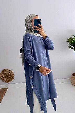 پانچو حجاب سرمه ای زنانه اکریلیک Ka Hijab - کد 370664131