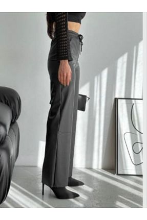 شلوار مشکی زنانه چرم مصنوعی olinda butik - کد 801120381