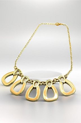 گردنبند جواهر طلائی زنانه فلزی Rednose - کد 93659941