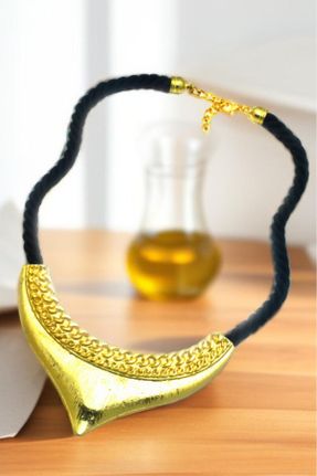 گردنبند جواهر طلائی زنانه فلزی کد 117710425