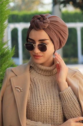 کلاه شنای حجاب قهوه ای زنانه tessetür Bone diyarı - کد 743557526
