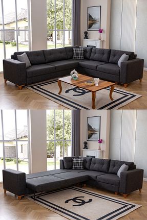 ست گوشه ای طوسی Keten Eymense - کد 802213861