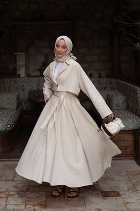 ست بالاتنه و پائین تنه بژ زنانه ceylan otantik - کد 750507161