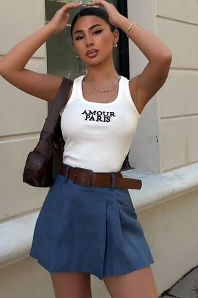 دامن آبی زنانه ویسکون MissKybele - کد 802505796