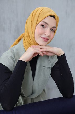 شال زرد زنانه کد 757284120