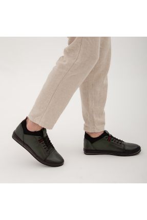 کفش کژوال سبز مردانه چرم طبیعی پاشنه کوتاه ( 4 - 1 cm ) پاشنه ساده کد 236290600