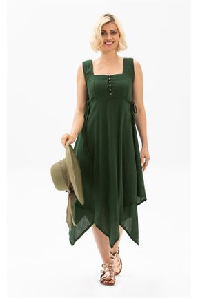 لباس سبز زنانه بافتنی رگولار بیسیک کد 92950150