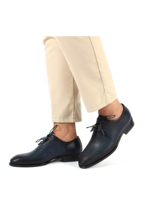 کفش کلاسیک سرمه ای مردانه پاشنه کوتاه ( 4 - 1 cm ) کد 307184709