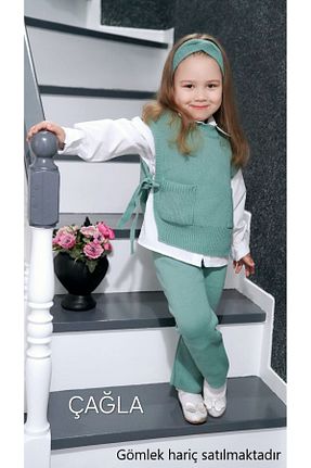 ست بالاتنه و پائین تنه سبز بچه گانه تریکو Meriç bebe - کد 802615809
