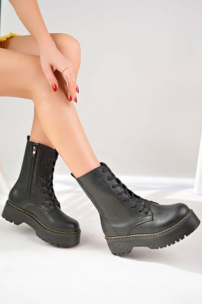 بوت / نیم بوت مشکی زنانه چرم مصنوعی Nexs - کد 802951784