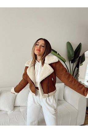 پالتو پشمی قهوه ای زنانه رگولار SONREİR - کد 770928283