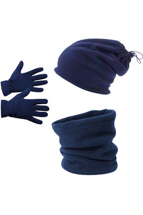 ست شال گردن و کلاه پشمی و دستکش سرمه ای مردانه 3 تایی AXE SPORTSWEAR - کد 770919899
