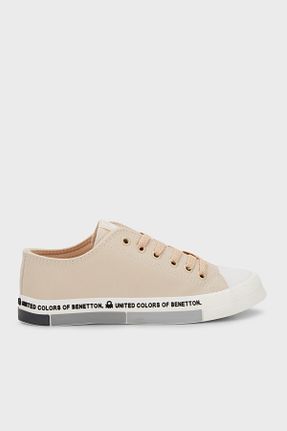 کفش اسنیکر بژ مردانه بند دار United Colors of Benetton - کد 783311812