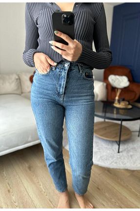 شلوار جین آبی زنانه رگولار ESMA GÜL BUTİK - کد 785766958