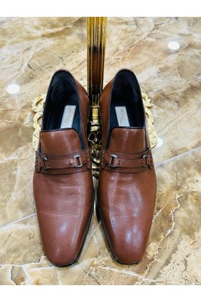 کفش کلاسیک قهوه ای مردانه چرم طبیعی پاشنه کوتاه ( 4 - 1 cm ) کد 802970391
