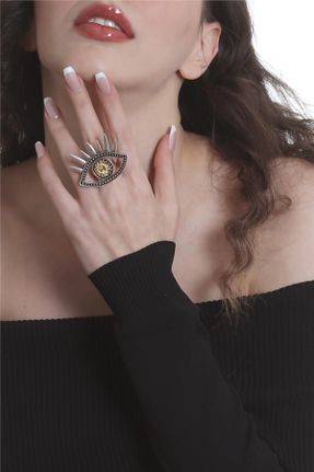 انگشتر جواهر زنانه فلزی کد 802961950
