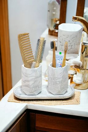 جای مسواک سفید Beton Trust Stone - کد 803237724