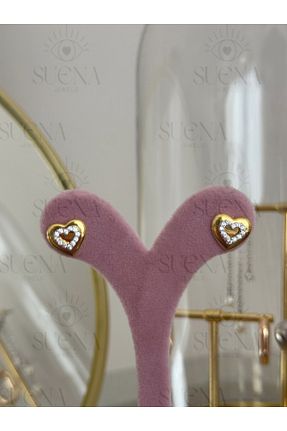 گوشواره نقره طلائی زنانه 925 عیار suena - کد 803036481