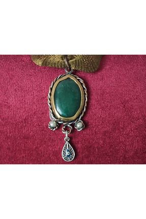 گردنبند نقره سبز زنانه 925 عیار DEFİNE GÜMÜŞ HEDİYELİK - کد 803089221