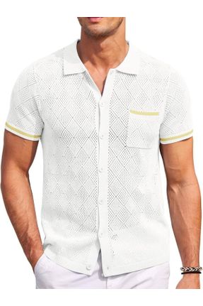 تی شرت سفید مردانه یقه پولو رگولار پوشاک ورزشی کد 803093887