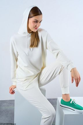 ست بالاتنه و پائین تنه سفید زنانه بافتنی Liora - کد 803193505