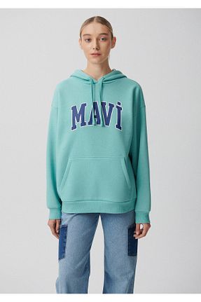 سوئیشرت سبز زنانه Slogan Mavi - کد 467111493