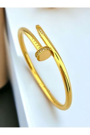 دستبند استیل زرد زنانه فولاد ( استیل ) کد 803461335