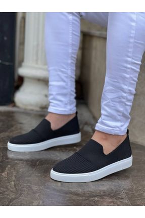 کفش کلاسیک مشکی مردانه پارچه نساجی پاشنه کوتاه ( 4 - 1 cm ) پاشنه ساده کد 803574169