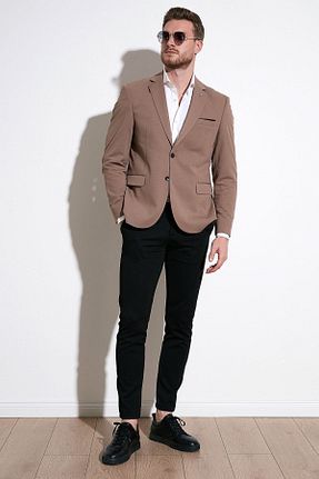 کت قهوه ای مردانه اسلیم فیت Buratti - کد 710933686