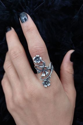 انگشتر جواهر زنانه روکش نقره کد 790294654