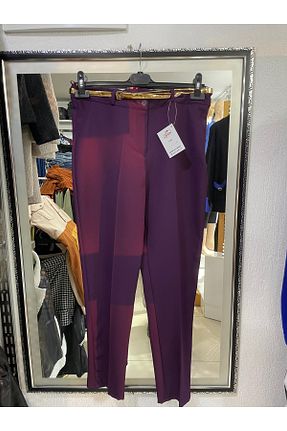 شلوار پارچه ای بنفش زنانه بلند Yaren Moda - کد 802991992