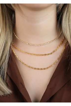 گردنبند جواهر زنانه روکش طلا کد 803052911