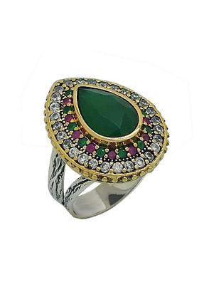 انگشتر نقره رنگی زنانه زیرکن Beyisa - کد 176690930