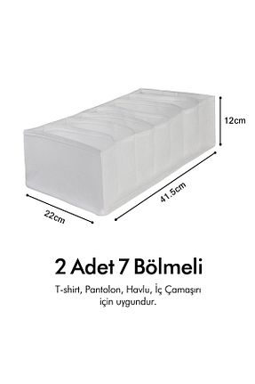 نظم دهنده کمد سفید پارچه REKHOME - کد 803170737