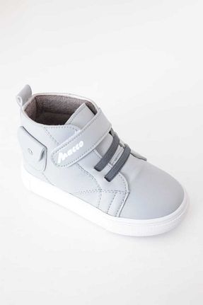 بوت / نیم بوت طوسی بچه گانه چرم مصنوعی macco shoes - کد 803304303