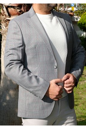 کت طوسی مردانه اسلیم فیت Luisero - کد 803176867
