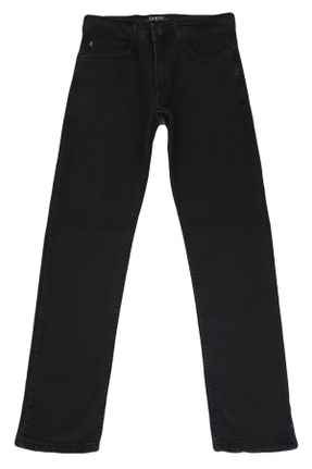 شلوار جین طوسی مردانه پاچه لوله ای فاق بلند ساده جوان کد 803200121
