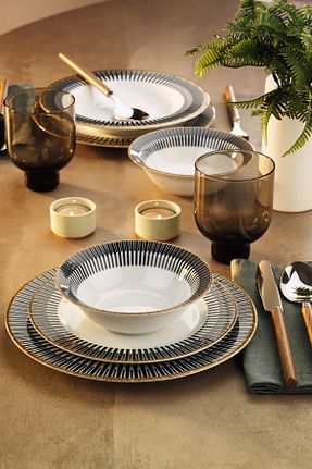 سرویس غذاخوری سفید 6 نفره Porland - کد 803414107