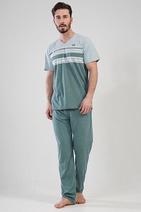 ست لباس راحتی سایز بزرگ خاکی مردانه چاپی Vienetta - کد 675198031