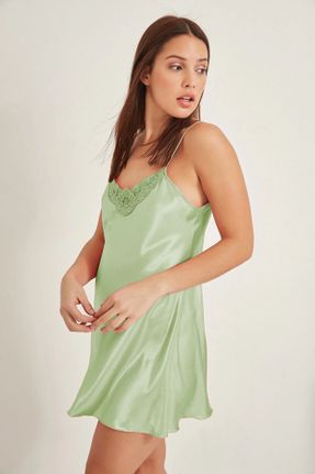 لباس شب سبز زنانه ساتن کد 788596580
