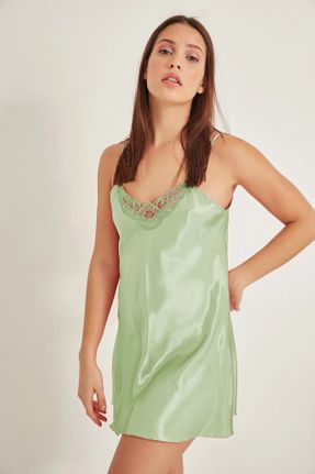 لباس شب سبز زنانه ساتن کد 788596580