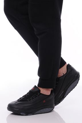 کفش پیاده روی مشکی زنانه چرم طبیعی پارچه نساجی کد 105189971