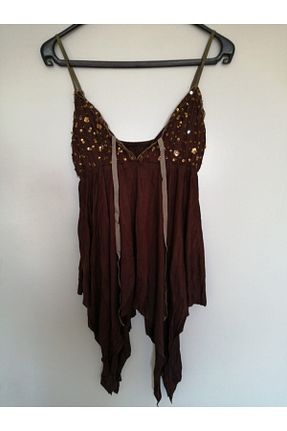 بلوز قهوه ای زنانه ساده Butik Tülin - کد 106890885