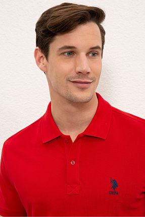 تیشرت قرمز مردانه اسلیم فیت U.S. Polo Assn. - کد 95978321