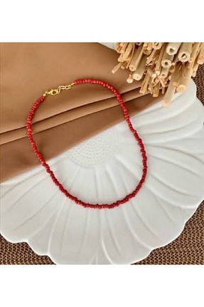 گردنبند جواهر قرمز زنانه اکریلیک Mucizeler Atölyesi - کد 107257901