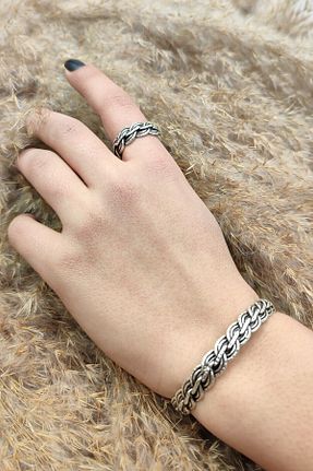 دستبند جواهر زنانه روکش نقره s4s - کد 237499934