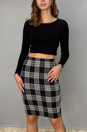 دامن طوسی زنانه لیکرا Tam Moda - کد 766503084