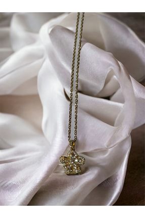 گردنبند استیل ( فولاد ) طلائی زنانه استیل (فولاد) İNN JEWELLERY - کد 803167096