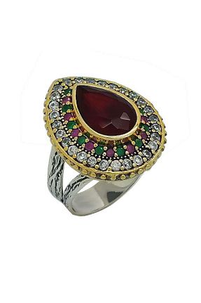 انگشتر نقره رنگی زنانه زیرکن Beyisa - کد 215360465